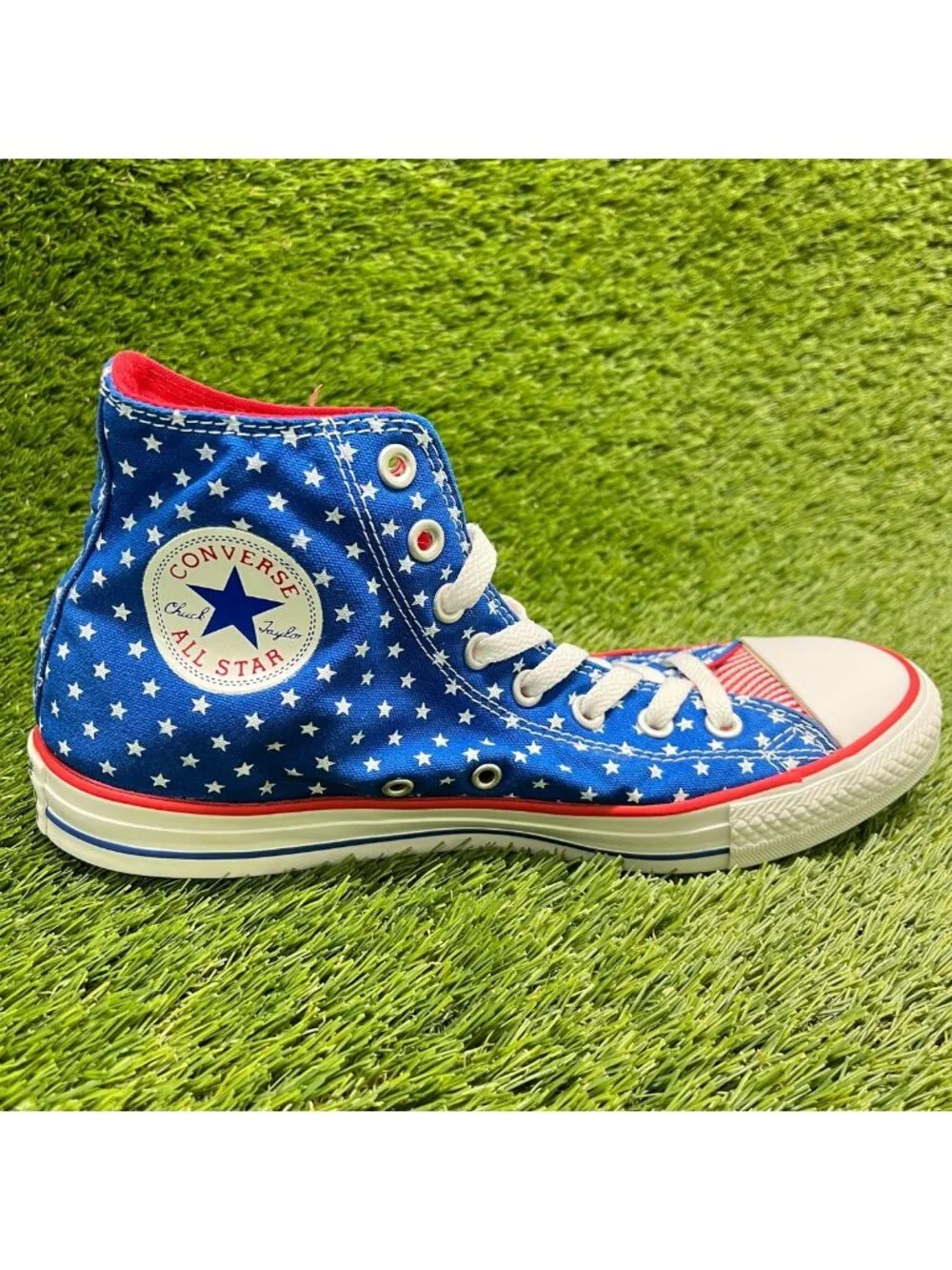 Converse Chuck Taylor All Star Hi Mens Size 8 Blue White Athletic Shoes Sneakers